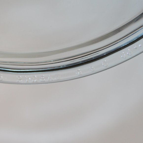 PYREX G5C BLUE TINT GLASS REPLACEMENT LID 7"d INNER RIM ROUND RIBBED 1.5qt - Picture 15 of 16